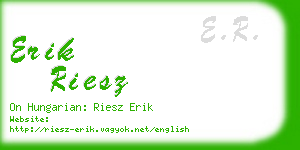 erik riesz business card